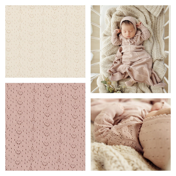 Lilette Dotted Open Knit Blanket - Taupe main image 1
