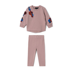 Puddles -& Twilight Mauve Floral Sleeve 2pc Set