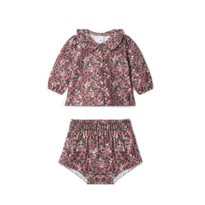 Clô (Cream) - Girls Baby Set With Big Collar