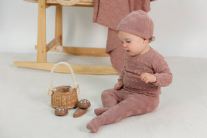 Fragile Textured Knit Blossom 3 Pc Set