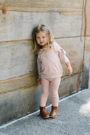 Lil Legs Pink Wash Sweatshirt Set