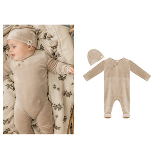 Bebe Bella - Velour Faux Wrap Footie