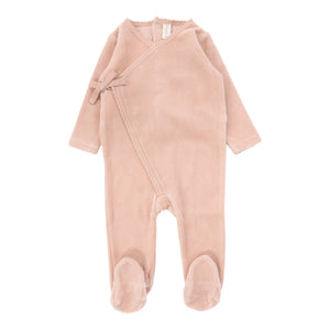 Lillette Velour Wrap Dusty Pink Footie