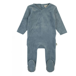 Bondoux Wrap Super Soft Velour Sky Blue Footie