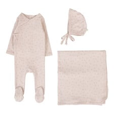 Lillette Soft Pink Bud 3 Pc Footie Set