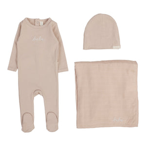Lillette Take Me Home Bebe Dusty Pink 3 Pc Layette Set