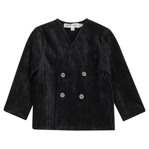 Charlot George Boys Jacket With Stripe Velour Fabric