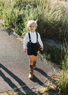 Lil Legs Off White Bamboo Mockneck