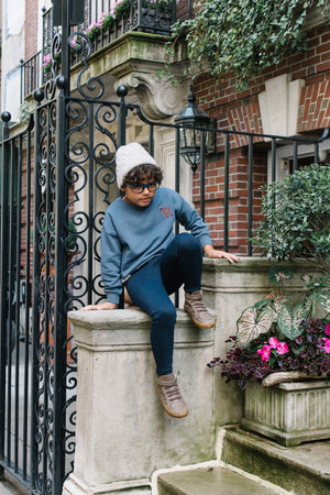 Lil Legs Off Blue Patch Sweatshirt