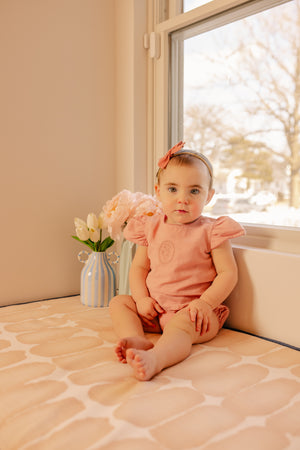 Tricot Bebe Linen Embroidered Pink 2 PC Bloomer Set