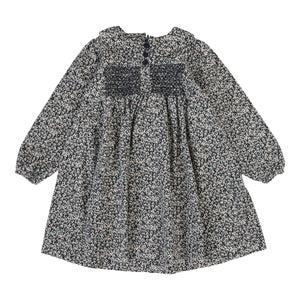 Lil Legs Daisy Floral Dusty BLUE Dress