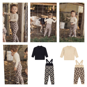 NEW Apricot - Diamond Knit Boys Overall Set