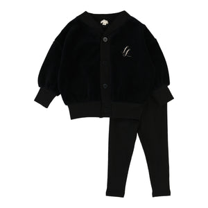 Lil Legs Black Shabbos Lounge Set