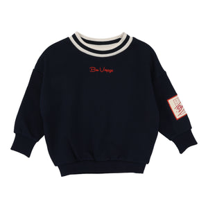 Lil Legs Navy Bon Voyage Sweatshirt