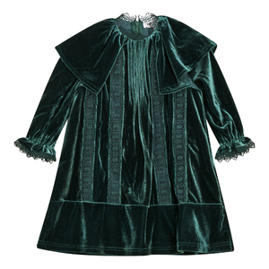 The Umbrella Academy - Crushed Velour Girl Dress With Lace Trim