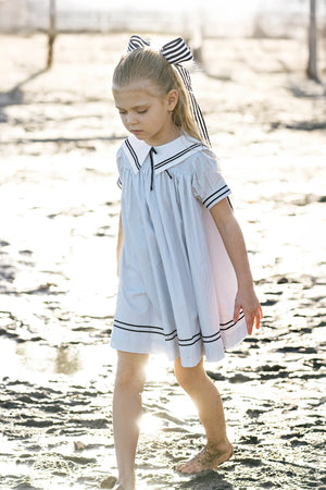 Lil Legs Light Blue Sailor SS Dress