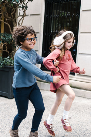 Lil Legs Mineral Red Sherpa Tulip Dress