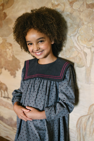 Lil Legs Pale Grey Primrose Dress