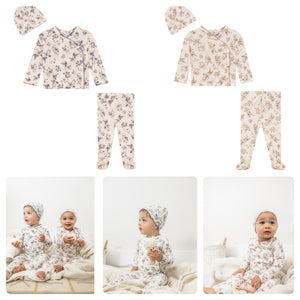 Little Fragile - Jersey Knit Scalloped Flower 3 PCS Set