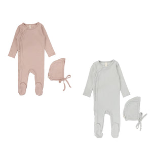 Lilette Speckled Footie & Bonnet Set