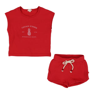 Lil Legs SS Red Set