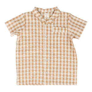 Lil Legs Golden Gingham Collar Shirt