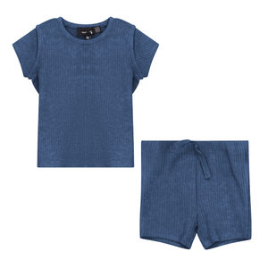 Peek a boo - Dark Denim 2 Pc Short Set