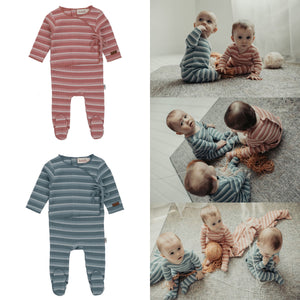 Bondoux Multicolored Striped Wrap Footie