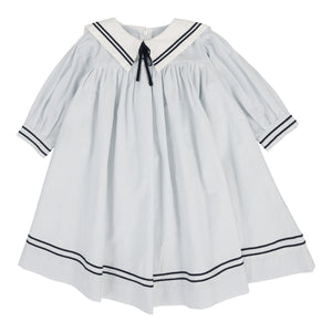 Lil Legs Light Blue Sailor Three Quarter Dress