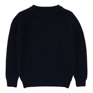 Lil Legs Chunky Knit Navy Sweater