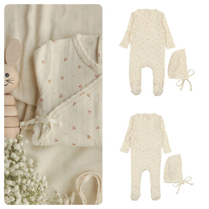 Lillette Printed Pointelle Wrap Footie Set