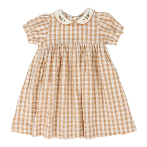 Lil Legs Golden Gingham SS Dress