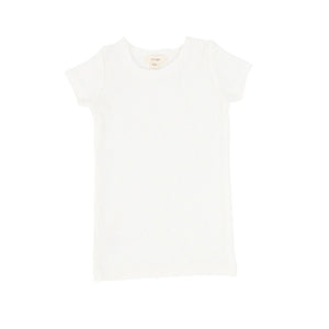 Lil Legs Ribbed Winter White Tee SS