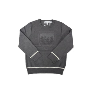 Charlotte & George (New) - Boys Crew Neck Knitted Top With Embossed Crest