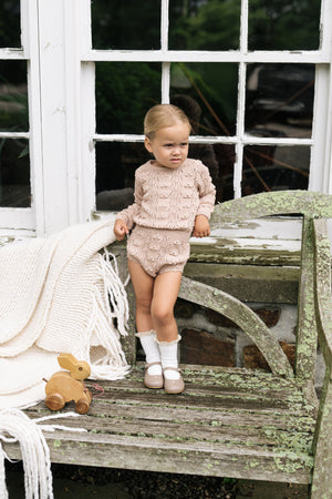 Lil Legs Dusty Pink Knit Romper
