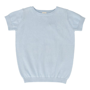 Lil Legs LIGHT Blue Crew Neck Knit SS Sweater