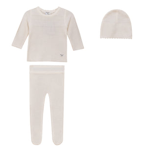 Little Fragile - 3 PC Knit Baby Set & Hat