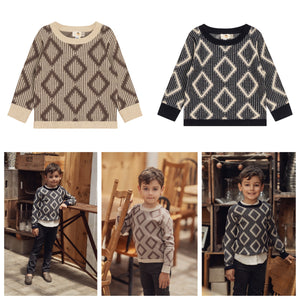 NEW Apricot - Diamond Knit Boys Sweater