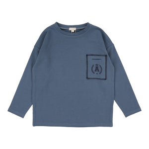 Lil Legs Off Blue Pocket Tee
