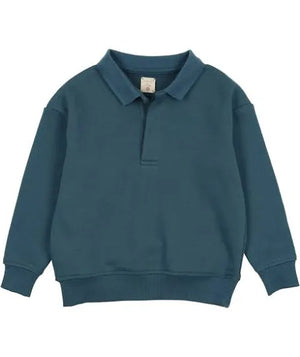 Lil Legs Blue Sweatshirt Polo