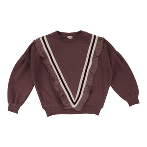 Lil Legs Dusty Plum Varsity Sweatshirt