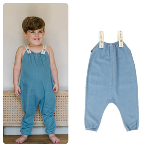 Lil Legs Denim Tencel ROPE Romper