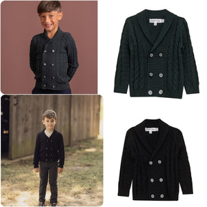 Charlotte & George (New) - Boys Textured Knitted Cardigan