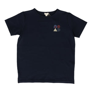 Lil Legs Navy Geometric Tee SS