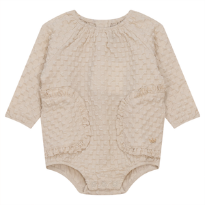 Charlotte & George Textured Woven Baby Girl Bubble With Pockets
