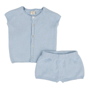 Lil Legs LIGHT Blue Knit Set