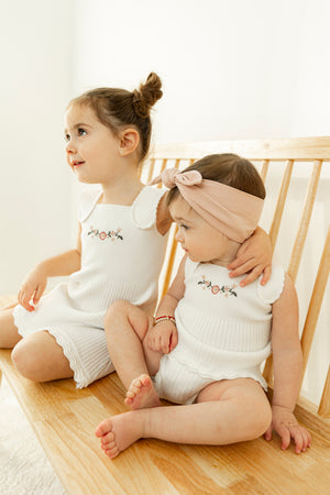 Apricot - Girls Rib Knit 2 PC