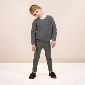 Lil Legs MID GREY Knit Pants Without Seam