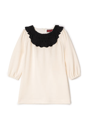Lola  Dress Girls with Contrast Smocking Ruffle