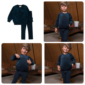 Bondoux Logo Velour 2 Piece-Teal